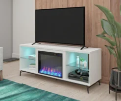 Newland White Electric Fireplace Console 11 Newland White Electric Fireplace Console -Living Room Furniture Store 810538184 2