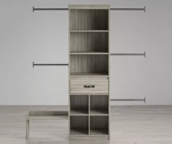 Nova Grow With Me Gray Oak Adjustable Closet Organizer 10 Nova Grow With Me Gray Oak Adjustable Closet Organizer -Living Room Furniture Store 810538199 3