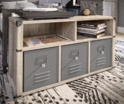 Nova Gray Oak Bedroom Storage Bench -Living Room Furniture Store 810538200 3