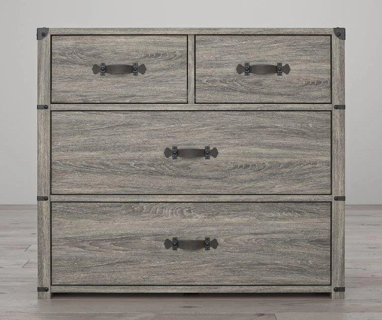 Nova Gray Oak 4-Drawer Storage Dresser 5 Nova Gray Oak 4-Drawer Storage Dresser - Image 3