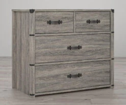Nova Gray Oak 4-Drawer Storage Dresser 11 Nova Gray Oak 4-Drawer Storage Dresser -Living Room Furniture Store 810538201 2