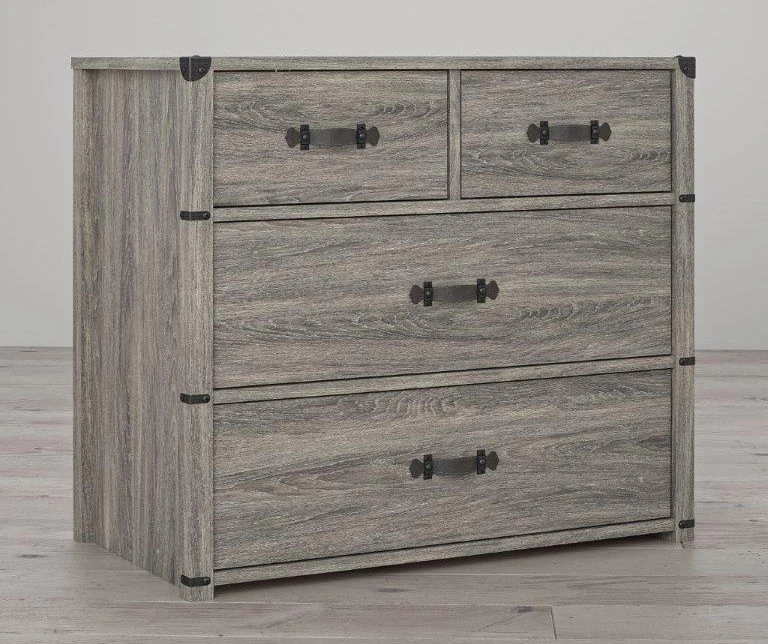 Nova Gray Oak 4-Drawer Storage Dresser 6 Nova Gray Oak 4-Drawer Storage Dresser - Image 4