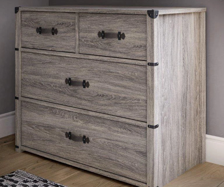 Nova Gray Oak 4-Drawer Storage Dresser 7 Nova Gray Oak 4-Drawer Storage Dresser - Image 5