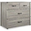 Nova Gray Oak 4-Drawer Storage Dresser -Living Room Furniture Store 810538201 4
