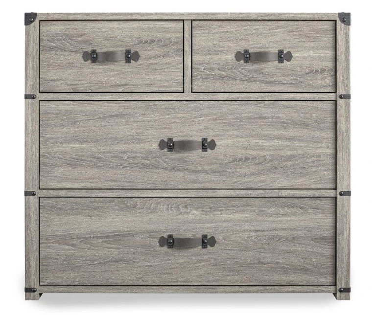 Nova Gray Oak 4-Drawer Storage Dresser 4 Nova Gray Oak 4-Drawer Storage Dresser - Image 2