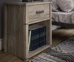 Nova Gray Oak Nightstand -Living Room Furniture Store 810538202 3