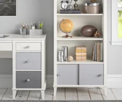 Monarch Hill Poppy Gray & White Bookcase -Living Room Furniture Store 810538207 3
