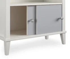 Monarch Hill Poppy Gray & White Bookcase -Living Room Furniture Store 810538207 6