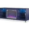 70" Intrepid Navy Deluxe Electric Fireplace Console -Living Room Furniture Store 810538244 3