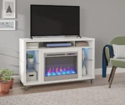 48" Intrepid White Electric Fireplace Console -Living Room Furniture Store 810538247 1