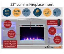 48" Intrepid White Electric Fireplace Console -Living Room Furniture Store 810538247 5