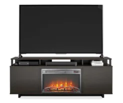 65" Himmel Espresso Electric Fireplace Console