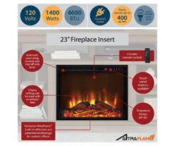 65" Himmel Espresso Electric Fireplace Console -Living Room Furniture Store 810538249 5