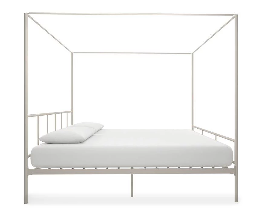 Marion White Metal King Canopy Bed 7 Marion White Metal King Canopy Bed - Image 5