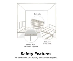 Marion White Metal King Canopy Bed 13 Marion White Metal King Canopy Bed -Living Room Furniture Store 810538376 6