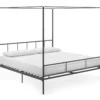 Marion Dark Gray Metal King Canopy Bed -Living Room Furniture Store 810538378 3