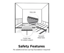 Marion Dark Gray Metal King Canopy Bed -Living Room Furniture Store 810538378 6