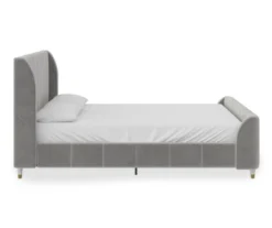 Little Seeds Valentina Velvet Full Bed -Living Room Furniture Store 810538403 4