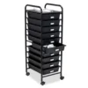 Black Metal 10-Drawer Rolling Storage Cart 2 Black Metal 10-Drawer Rolling Storage Cart -Living Room Furniture Store 810539916 1