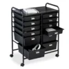 Black Metal 12-Drawer Rolling Storage Cart -Living Room Furniture Store 810539917 1