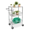 Chrome 3-Shelf Storage Cart -Living Room Furniture Store 810539919 1