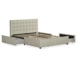 CosmoLiving Elizabeth Velvet Storage Bed -Living Room Furniture Store 810540949 4