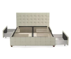 CosmoLiving Elizabeth Velvet Storage Bed -Living Room Furniture Store 810540949 6