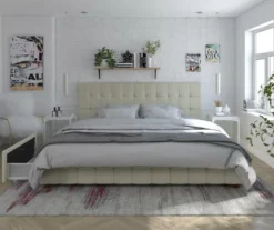 CosmoLiving Elizabeth Velvet Storage Bed -Living Room Furniture Store 810540950 1