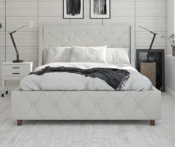 CosmoLiving Mercer Wingback Linen Bed -Living Room Furniture Store 810540991 2