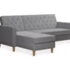 CosmoLiving Liberty Gray Chenille Sectional Storage Futon 1 CosmoLiving Liberty Gray Chenille Sectional Storage Futon -Living Room Furniture Store 810541025 5