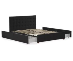CosmoLiving Elizabeth Velvet Storage Bed -Living Room Furniture Store 810541061 5