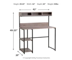 Daylicrew 2-Shelf Home Office Desk & Hutch -Living Room Furniture Store 810542286 3