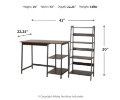 Soho 2-Piece Wooden Desk & Bookcase Set -Living Room Furniture Store 810542289 3