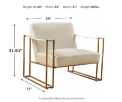 Kleemore Ostrich Embossed Leather Accent Chair -Living Room Furniture Store 810542293 3