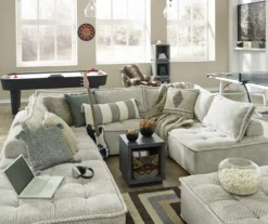 Bales Checkered Taupe Upholstered Accent Chair -Living Room Furniture Store 810542299 10