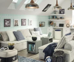 Bales Checkered Taupe Upholstered Accent Chair -Living Room Furniture Store 810542299 14