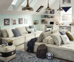 Bales Checkered Taupe Upholstered Accent Chair -Living Room Furniture Store 810542299 15