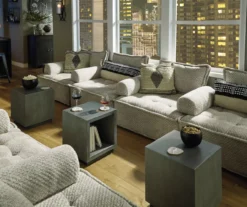 Bales Checkered Taupe Upholstered Accent Chair -Living Room Furniture Store 810542299 16