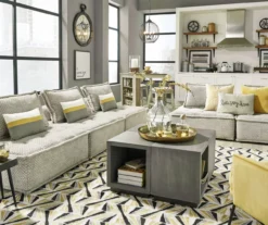 Bales Checkered Taupe Upholstered Accent Chair -Living Room Furniture Store 810542299 6