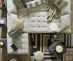 Bales Checkered Taupe Upholstered Accent Chair -Living Room Furniture Store 810542299 9