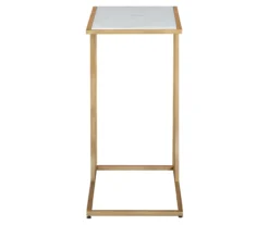 Lanport White Marble C Side Table -Living Room Furniture Store 810542314 2