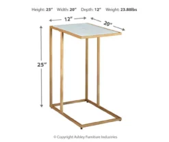 Lanport White Marble C Side Table -Living Room Furniture Store 810542314 3