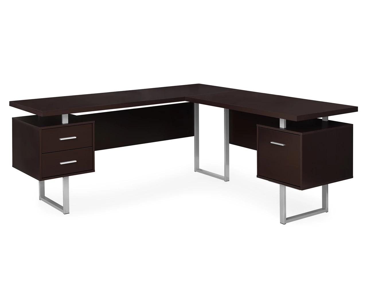 Monarch Metal 3-Drawer L-Shaped Computer Desk 4 Monarch Metal 3-Drawer L-Shaped Computer Desk - Image 2