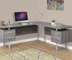 Monarch Metal 3-Drawer L-Shaped Computer Desk 28 Monarch Metal 3-Drawer L-Shaped Computer Desk -Living Room Furniture Store 810542416 1