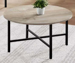 Monarch Round 3-Piece Occasional Table Set -Living Room Furniture Store 810542424 3