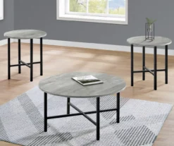 Monarch Round 3-Piece Occasional Table Set -Living Room Furniture Store 810542425 1
