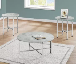 Monarch Round 3-Piece Occasional Table Set -Living Room Furniture Store 810542427 1