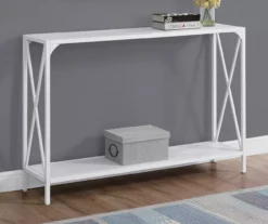 Monarch Metal X-Shaped Console Table -Living Room Furniture Store 810542458 1