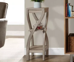 Monarch 3-Tier Twisted Leg Side Table -Living Room Furniture Store 810542508 1