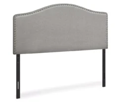 Monarch Linen Nailhead Trim Headboard -Living Room Furniture Store 810542515 2
